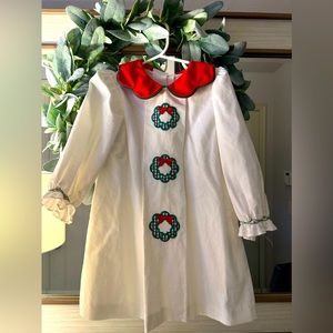 Christmas Dress, Brand: ZUCCINI KIDS, white corduroy size 3T
